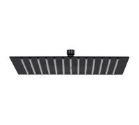 Tête de Douche Pluie avec Rotule à 360° Carrée Noir 40x40 cm Acier Inoxydable