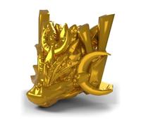Tête de dragon murale Infinity 9,3 cm, trophée fantasy classique, PLA