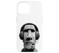 Tête de Figurine Moai Amusante Gamer Coque pour iPhone 15