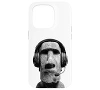 Tête de Figurine Moai Amusante Gamer Coque pour iPhone 15 Pro