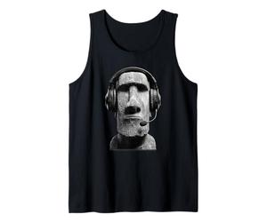Tête de Figurine Moai Amusante Gamer Débardeur