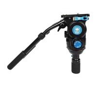 Tête de Fluide vidéo avec Base Plate et poignée réglable, Plaque de dégagement Rapide, poignée à dégagement Rapide de 75 mm pour Plaque de Montage de tête vidéo, Charge jusqu'à 33,1 kg