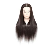 Tête de formation, 26-28" 100% fibres synthétiques cheveux longs coiffure cosmétologie mannequin tête pour la pratique du coiffage avec kit gratuit de tresses de pinces (04)