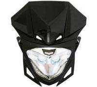 Tete de fourche 50 a boite replay rr8 noir-chrome avec leds blanches Noir G