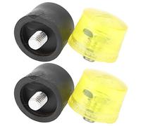 Tête de Frappe en Caoutchouc pour Marteau, Ensemble D'embouts de Rechange pour Marteau à Maillet en Caoutchouc, Pointe de Marteau en Plastique Jaune Noir (Φ25mm)