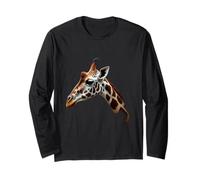 Tête de Girafe Animal Sauvage Afrique Art Manche Longue