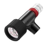 Tête de gonflage de CO2 portable multifonction pour pneus - Rapide et facile - Remplissage de CO2 - Pompes à air durables avec manomètre