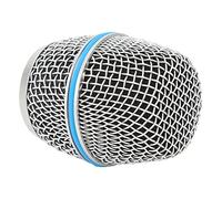 Tête de Grille de Microphone en Maille de Rechange en Acier Inoxydable, Filtre en Mousse pour Réduction du Bruit Pop, Tête Sphérique de Micro de 58 Mm de Hauteur pour Enregistrement