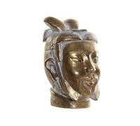 ITEM INTERNATIONAL Tête de Guerrier de l'Armée de Terre Cuite en résine doré - Hauteur 18 cm - Largeur 11.5 cm - Profondeur 12 cm