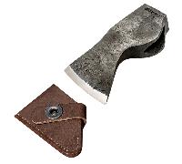 Tête de hache forgée à la main Beavercraft avec étui en cuir AX1_Head
