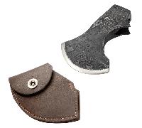 Tête de hache forgée à la main Beavercraft avec étui en cuir AX3_Head