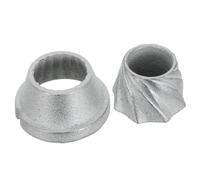 Tête de Hachoir à Viande 10 en Acier, Conversion Multifonction | Diamètre Intérieur 15mm, Pièce de Rechange Argentée, Installation Facile, Format 6,80x4,50x3,50cm