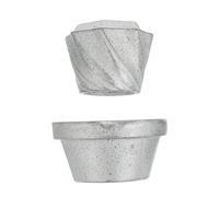 Tête de Hachoir à Viande 10 en Acier pour Moulin Manuel | Compatible Plupart des Modèles Manuels, Usage la Cuisine et Pâtisserie, Diamètre Intérieur 15mm, Argenté