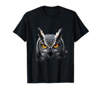 Tête de Hibou forêt Sauvage Oiseau Art T-Shirt