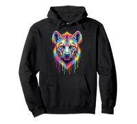 Tête de Hyène Colorée aux Teintes Vives Design Artistique Sweat à Capuche