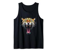 Tête de Jaguar en colère Rugissant Animal Sauvage Jungle Art Débardeur