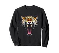 Tête de Jaguar en colère Rugissant Animal Sauvage Jungle Art Sweatshirt