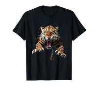 Tête de Jaguar en colère Rugissant Animal Sauvage Jungle Art T-Shirt