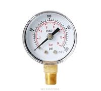 Tête de jauge de pression sismique 40mm Face Pressure Gauge 1/8" BSPT Bottom Mount 15,30,60.100,160 200, 300 & Bar for Air Gas Water Liquid N16 20(Yellow)