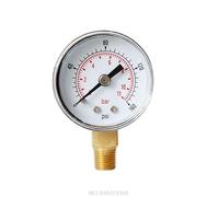 Tête de jauge de pression sismique 40mm Face Pressure Gauge 1/8" BSPT Bottom Mount 15,30,60.100,160 200, 300 & Bar for Air Gas Water Liquid N16 20(Red)