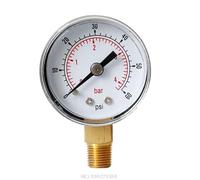 Tête de jauge de pression sismique 40mm Face Pressure Gauge 1/8" BSPT Bottom Mount 15,30,60.100,160 200, 300 & Bar for Air Gas Water Liquid N16 20(Orange)