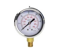 Tête de jauge de pression sismique Manomètre hydraulique à cadran de 63 mm, 0-600 bar, manomètre en laiton rempli d'huile(Customozed,16bar)