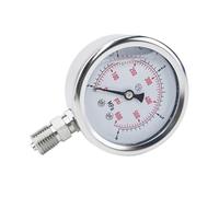 Tête de jauge de pression sismique Vis à tête fraisée double M14 G1/2 NPT1/4 en acier inoxydable antichoc 0,1 MPa-0-60 MPa(M14-1.5,0-0.6Mpa)