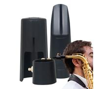 Tête de la flûte sax - ensemble de capuchon de porte-parole alto, clip de ligature | Accessoires de pratique en bois pour le ton en laiton, Classical Performance Control Tip Reeds Sound Cover Portable