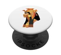 Tête de la Reine de Cléopâtre égyptienne - Déesse Antique Pharaon Art PopSockets PopGrip Adhésif