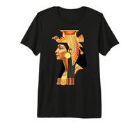 Tête de la Reine de Cléopâtre égyptienne - Déesse Antique Pharaon Art T-Shirt Haut de Gamme