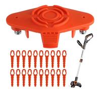 Tête de lame de bobine de fil WA0004 de mise à niveau compatible avec le coupe-bordures sans fil Worx WG157E WG163E WG154E WG169E Bobine remplaçable WA0010 WA0004 Sense Trimmer adaptée