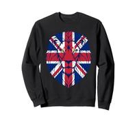 Tête de Lion aux Couleurs du Drapeau Britannique Sweatshirt