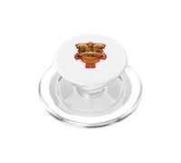Tête de Lion - Bonne année Chinoise - Chèvre de feu Rouge PopSockets PopGrip pour MagSafe