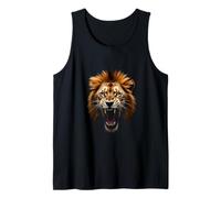 Tête de Lion en colère - Animaux Sauvages rugissants - Art de la Jungle Débardeur