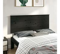 Hoofdbord 204x6x82,5 cm massief grenenhout zwart819194