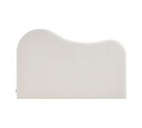 Tête de lit 140 cm - Tissu bouclette - Blanc - VORIOTA