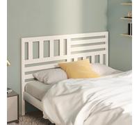 Vidaxl Tête De Lit Blanc 146x4x100 Cm Bois Massif De Pin Blanc