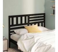 vidaXL Hoofdbord 106x4x100 cm massief grenenhout zwart814133 Noir G
