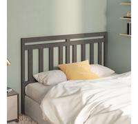 vidaXL Hoofdbord 206x4x100 cm massief grenenhout grijs814116 Gris G