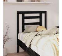 vidaXL Hoofdbord 126x4x100 cm massief grenenhout zwart818814 Noir G