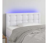 Tête de Lit à LED Blanc 100x5x78/88 cm Similicuir Meuble de Chambre vidaXL