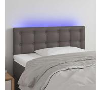 Hoofdbord LED 80x5x78/88 cm kunstleer grijs3121688