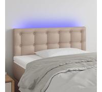Hoofdbord LED 144x5x78/88 cm kunstleer cappuccinokleurig3121707