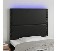 Tête de lit à LED Noir 160x5x118 128 cm Similicuir