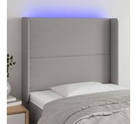 Tête de Lit à LED Bleu 147x16x78/88cm Tissu Meuble de Chambre à Coucher vidaXL