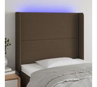 Tête de Lit à LED Bleu 147x16x78/88cm Tissu Meuble de Chambre à Coucher vidaXL