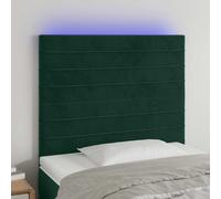 Tête de Lit à LED Bleu Foncé 90x5x78/88 cm Velours Meuble de Chambre vidaXL