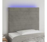 Tête de Lit à LED Bleu Foncé 90x5x78/88 cm Velours Meuble de Chambre vidaXL