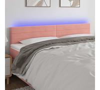 vidaXL Tête de lit à LED Rose 80x5x118/128 cm Velours