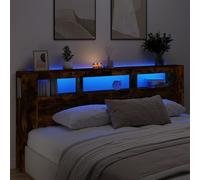 Tête de Lit à LED Chambre Sonoma Gris 200x18,5x103,5 cm Bois Ingénierie vidaXL